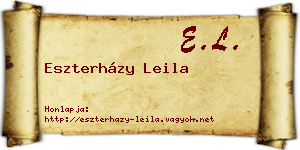 Eszterházy Leila névjegykártya